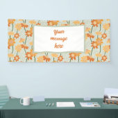 Pretty retro muted 1970s flowers spandoek (Beurs)