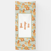 Pretty retro muted 1970s flowers spandoek (Verticaal)
