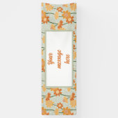 Pretty retro muted 1970s flowers spandoek (Verticaal)