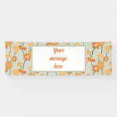 Pretty retro muted 1970s flowers spandoek (Horizontaal)