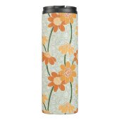 Pretty retro muted 1970s flowers thermosbeker (Achterkant)