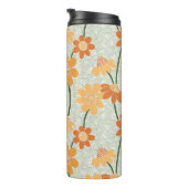 Pretty retro muted 1970s flowers thermosbeker (Geroteerd rechts)