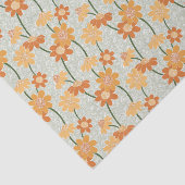Pretty retro muted 1970s flowers tissuepapier (Detail)