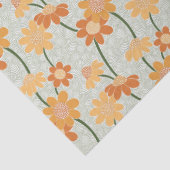 Pretty retro muted 1970s flowers tissuepapier (Detail)