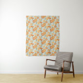Pretty retro muted 1970s Flowers Wandkleed (In situ)