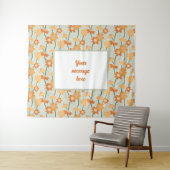 Pretty retro muted 1970s flowers wandkleed (In Situ (horizontaal))