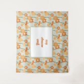 Pretty retro muted 1970s flowers wandkleed (Voorkant)