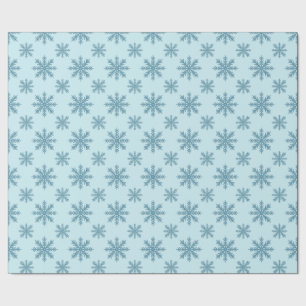 Pretty retro sneeuwvlok patroon blues waterverf cadeaupapier
