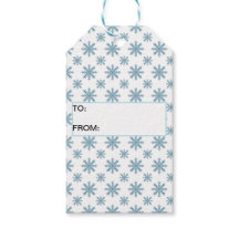 Pretty retro snowflake pattern blues watercolor