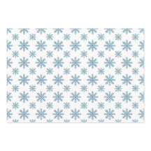 Pretty retro snowflake pattern blues watercolor