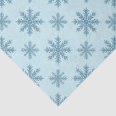 Pretty retro snowflake pattern blues watercolor tissuepapier (Detail)