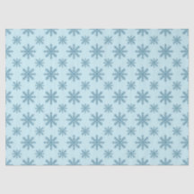 Pretty retro snowflake pattern blues watercolor