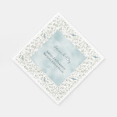 Pretty Romantic Blue Birds Leaves Wedding Servet (Hoek)