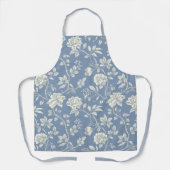 Pretty Romantic Blue Cream Flowers Schort (Voorkant)