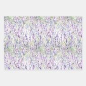 Pretty Romantic Purple Flowers Bridal Shower Inpakpapier Vel (Voorkant 3)