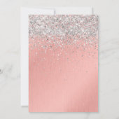Pretty Rose Gold Silver Glitter Sparkly Graduation Kaart (Achterkant)