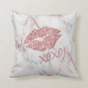 Pretty Rose Nep Glitter XOXO Kus Kussen