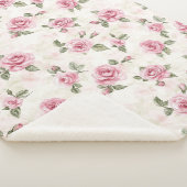 Pretty Roses Bloemendecor Roze Sherpa Deken (3/4)