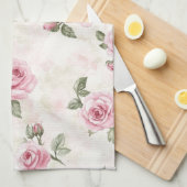 Pretty Roses Bloemendecor Roze Theedoek (Quarter Fold)