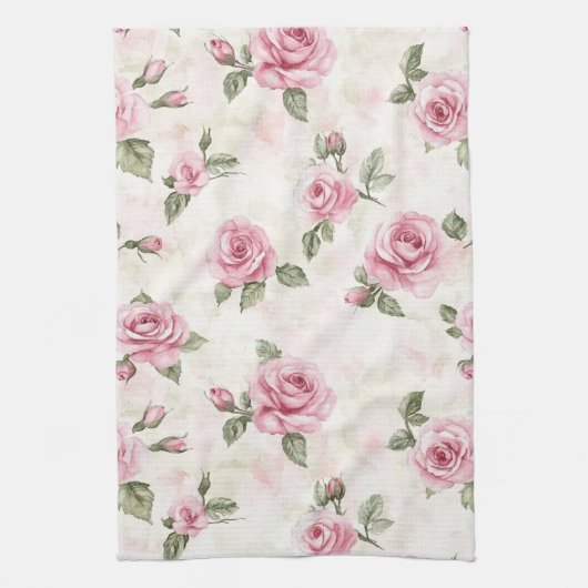 Pretty Roses Bloemendecor Roze Theedoek (Verticaal)