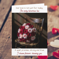 Pretty Roses on a Rustic Chair | Anniversary