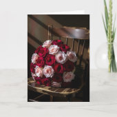 Pretty Roses on a Rustic Chair | Valentine's Day Kaart (Voorkant)