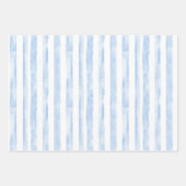 Pretty Roze Blauw Witte Geruite Strepen Bruiloft Inpakpapier Vel (Voorkant 2)