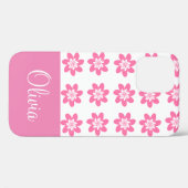Pretty Roze Bloemige Persoonlijke Case-Mate iPhone Case (Achterkant (horizontaal))