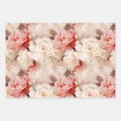 Pretty Roze Blush Cream Bloem Inpakpapier Vel (Voorkant)