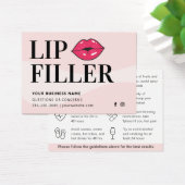 Pretty Roze Cartoon Lipvulling Nazorg Visitekaartje (Bureau)