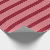 Pretty Roze en Rode Gestreepte Patroon Cadeaupapier (Hoek)