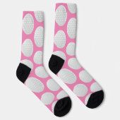 Pretty Roze en Witte Golfbal Print  Sokken (Rechts)