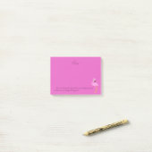 Pretty Roze Flamingo Bijbelvers Post-it® Notes (Op bureau)