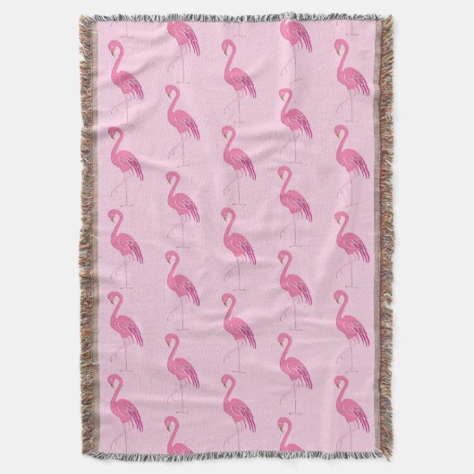 Pretty Roze Flamingo Patroon Deken (Voorkant Verticaal)