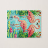 Pretty Roze Flamingo Vijver Legpuzzel (Horizontaal)