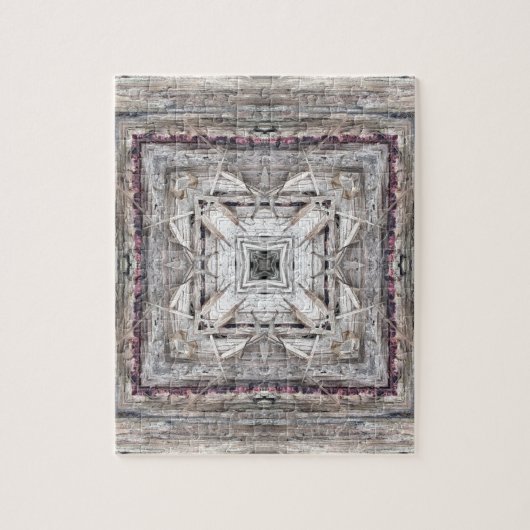 Pretty Roze Getinte Azteekse Geïnspireerde Patroon Legpuzzel (Verticaal)