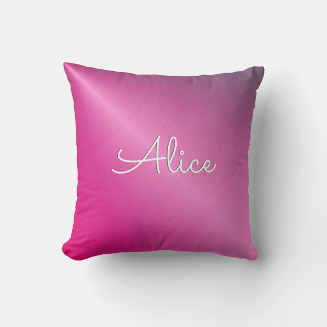 Pretty Roze Glans Persoonlijk  Kussen (Voorkant)