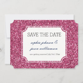 Pretty Roze Glitter save the date