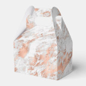Pretty Roze Goud Witte Glitzy Marmer Bedankdoosjes (Achterkant)