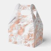 Pretty Roze Goud Witte Glitzy Marmer Bedankdoosjes (Voorkant Zijde)