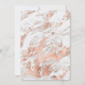 Pretty Roze Goud Witte Glitzy Marmer Kaart (Achterkant)