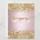 Pretty Roze Gouden Kerstbal Friendsmas Kerstfeest Kaart (Achterkant)