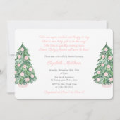 Pretty Roze Kerst Chinoiserie Meisje Baby Shower Kaart (Voorkant)