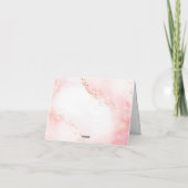 Pretty Roze + Nep Gouden Glitter Bedankkaart (Achterkant)