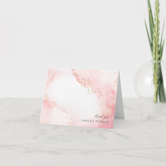 Pretty Roze + Nepgoud Glitter Bedankkaart (Voorkant)