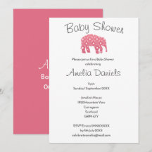 Pretty Roze Olifant Baby Shower