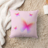 Pretty Roze Vlinderprint op Roze Kussen (Deken)