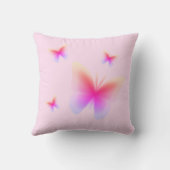 Pretty Roze Vlinderprint op Roze Kussen (Achterkant)