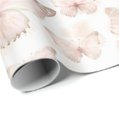 Pretty Roze Vlinders Verjaardag Cadeaupapier (Rol Hoek)