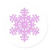 Pretty Roze Winter Kerst Sneeuwvlok
